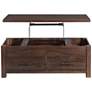 4_Jax 48" Wide Cherry Wood 2-Drawer Lift-Top Coffee Table more views