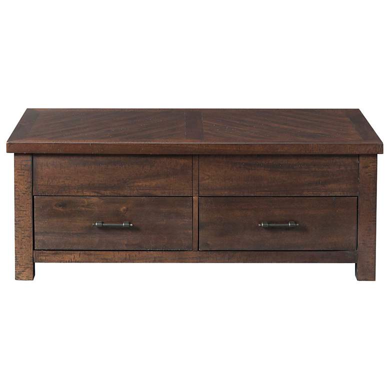 Image 5 Jax 48" Wide Cherry Wood 2-Drawer Lift-Top Coffee Table more views