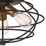 3_Jax Industrial 15" Wide Vintage Bronze 3-Light Ceiling Light more views