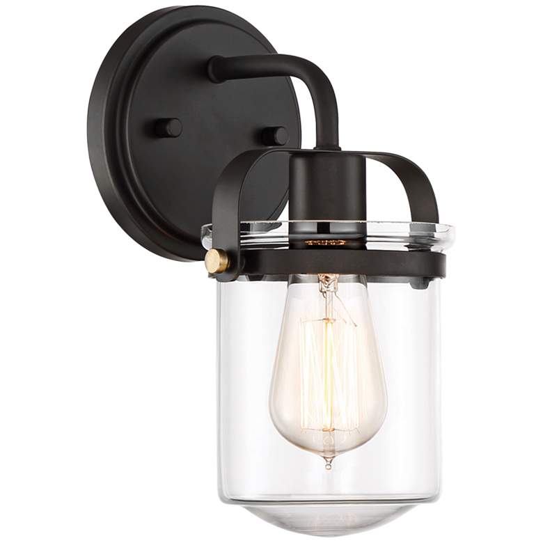 Image 1 Jaxon 10 1/2" High Oil Rubbed Bronze Wall Sconce