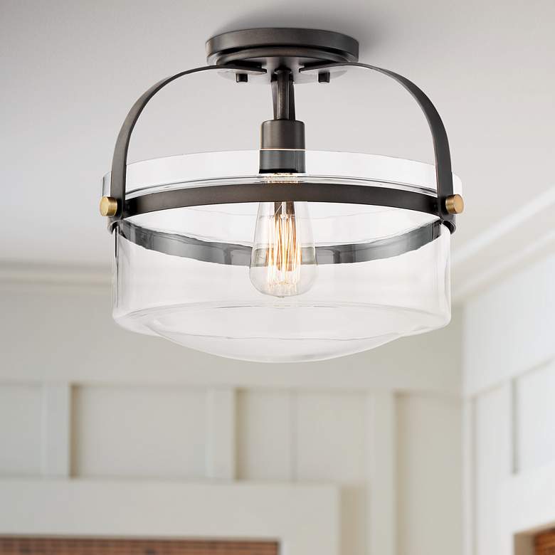 Image 1 Jaxon 13 1/4" Wide Oil Rubbed Bronze Ceiling Light