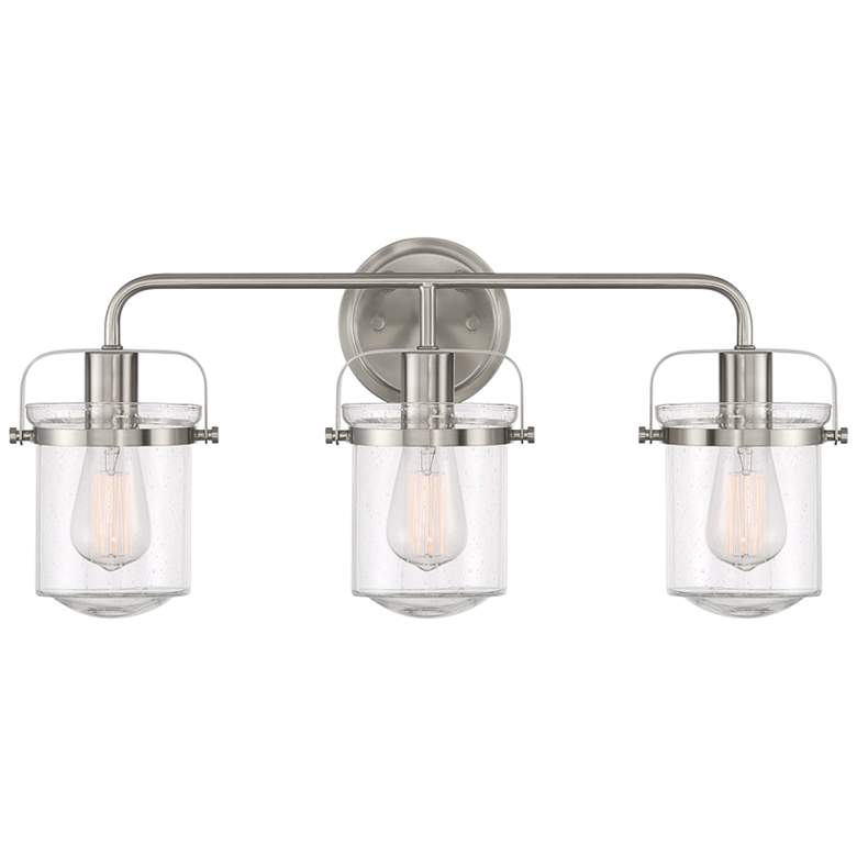 Image 2 Jaxon 24" Wide Brushed Nickel 3-Light Bath Light
