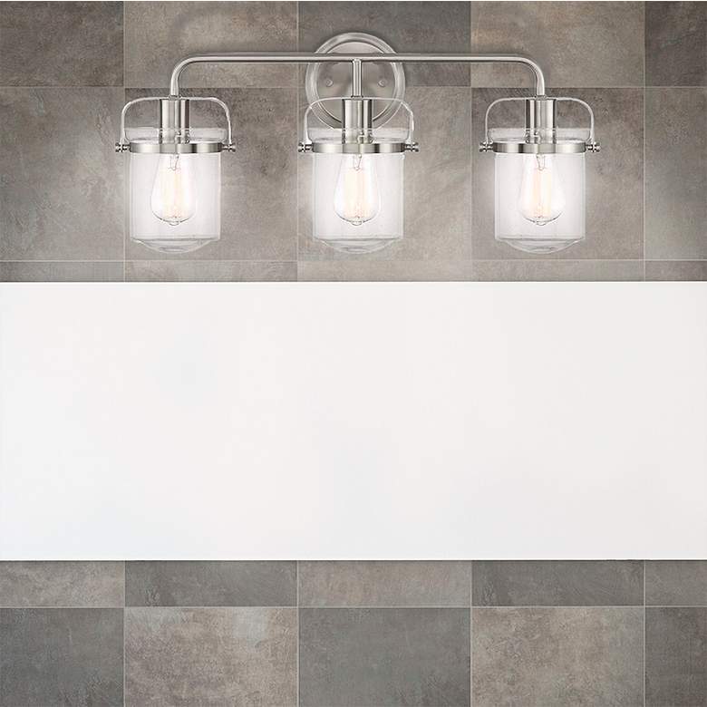 Image 1 Jaxon 24" Wide Brushed Nickel 3-Light Bath Light