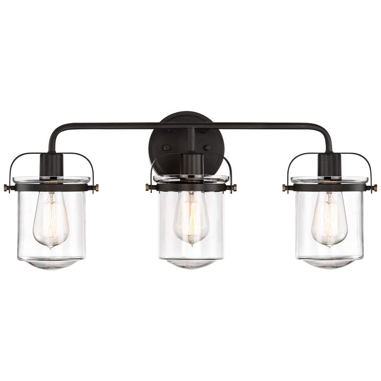 Image 2 Jaxon 24" Wide Oil Rubbed Bronze 3-Light Bath Light