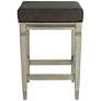 6_Jaxon 26" Gray Faux Leather and Gunpowder Wood Counter Stools Set of 2 more views