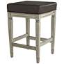 7_Jaxon 26" Gray Faux Leather and Gunpowder Wood Counter Stools Set of 2 more views