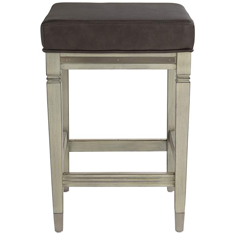 Image 7 Jaxon 26 inch High Gunpowder and Grey Faux Leather Counter Stool more views