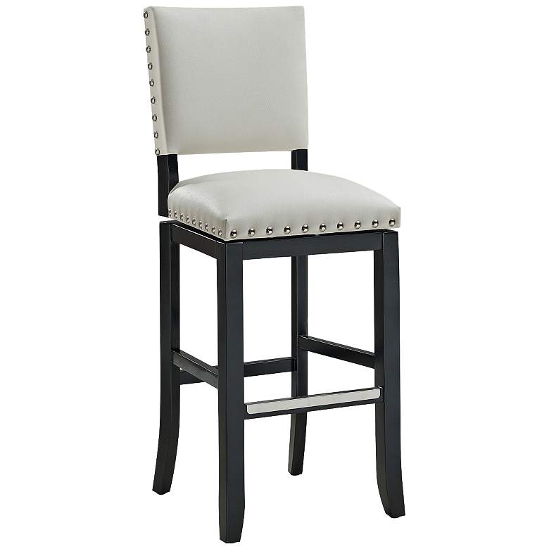 Image 1 Jaxon 30" White Bonded Leather Swivel Bar Stool