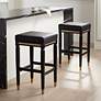 1_Jaxon 31 1/4" Black Faux Leather and Wood Bar Stools Set of 2
