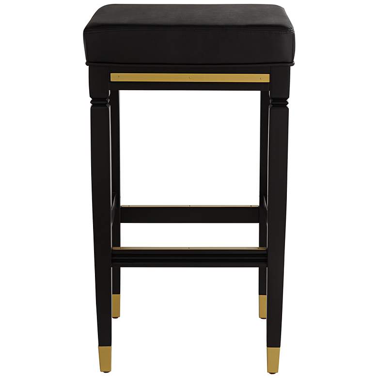 Image 7 Jaxon 31 1/4" Black Faux Leather and Wood Bar Stools Set of 2 more views