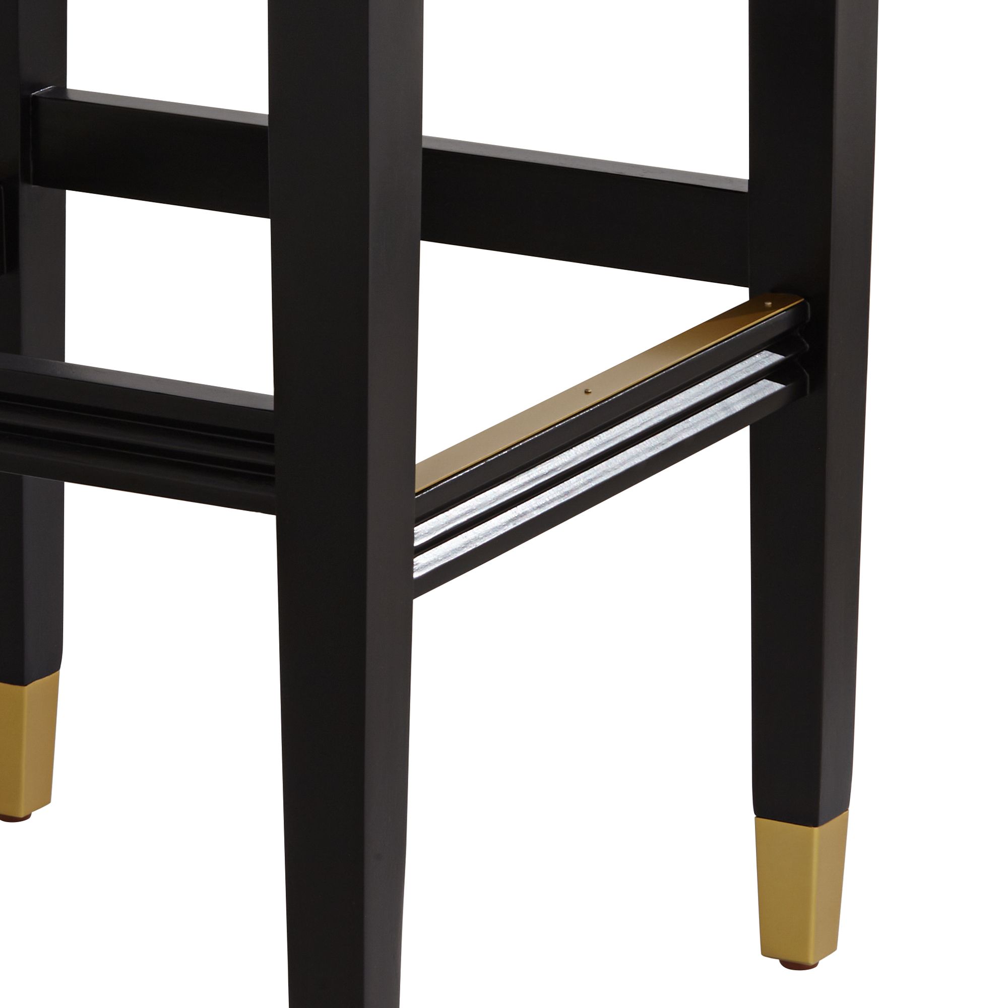Image 5 Jaxon 31 1/4" Black Faux Leather and Wood Bar Stools Set of 2 more views