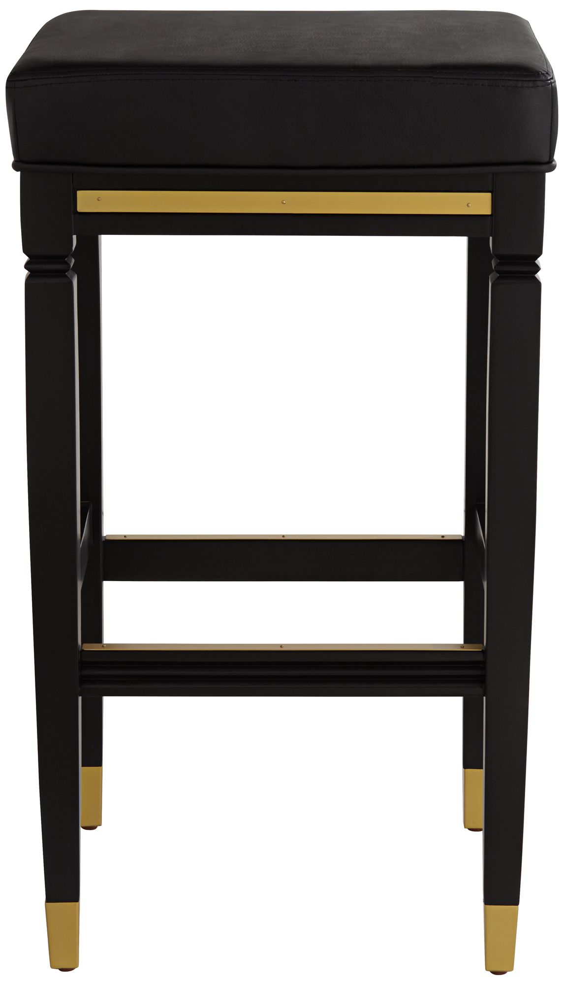 Image 7 Jaxon 31 1/4" Black Faux Leather and Wood Bar Stools Set of 2 more views