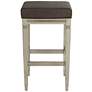 6_Jaxon 31" Gray Faux Leather and Gunpowder Wood Bar Stools Set of 2 more views