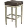 7_Jaxon 31" Gray Faux Leather and Gunpowder Wood Bar Stools Set of 2 more views