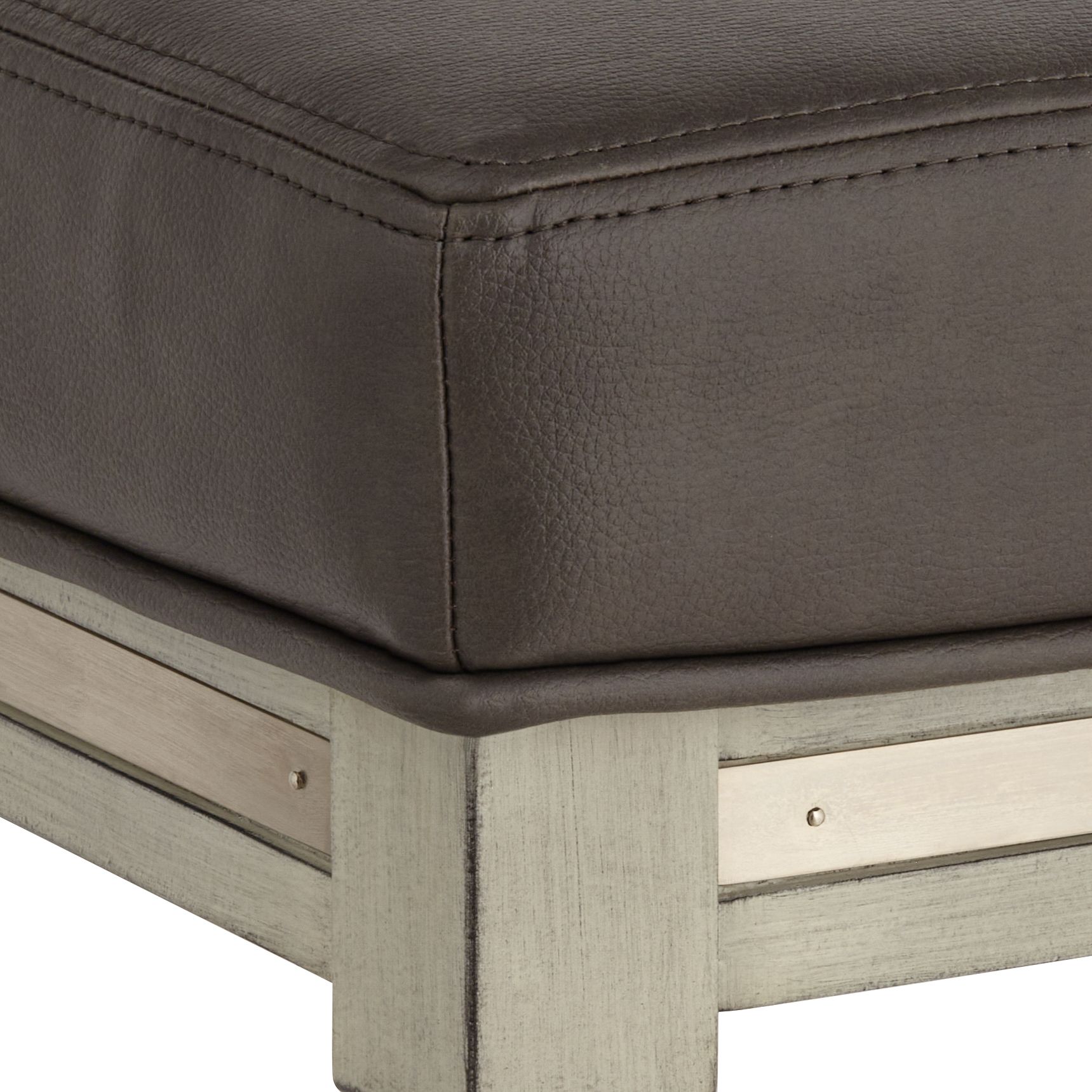 Image 3 Jaxon 31" Gray Faux Leather and Gunpowder Wood Bar Stools Set of 2 more views