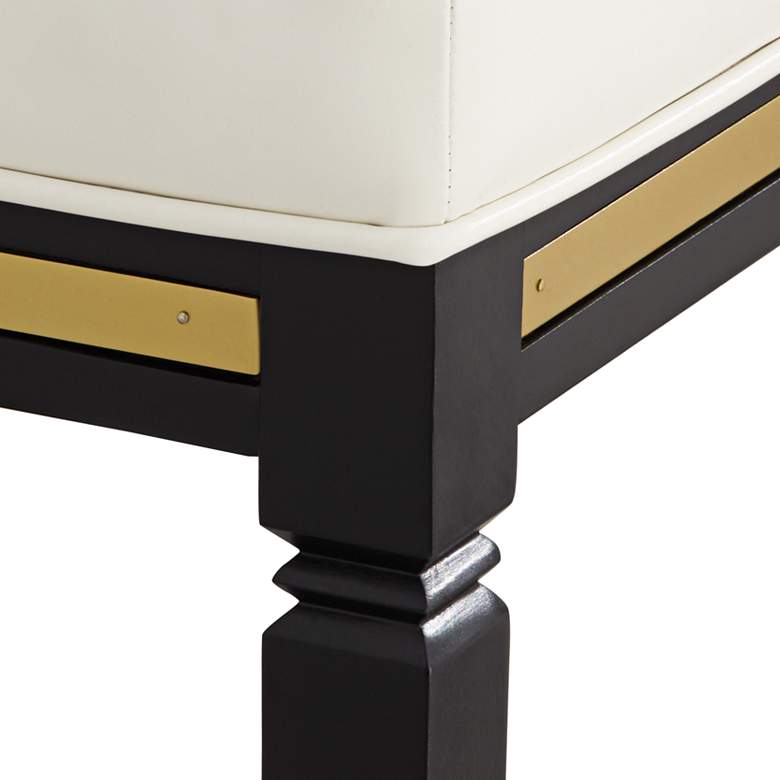 Image 4 Jaxon 31" High Black and White Faux Leather Barstool more views