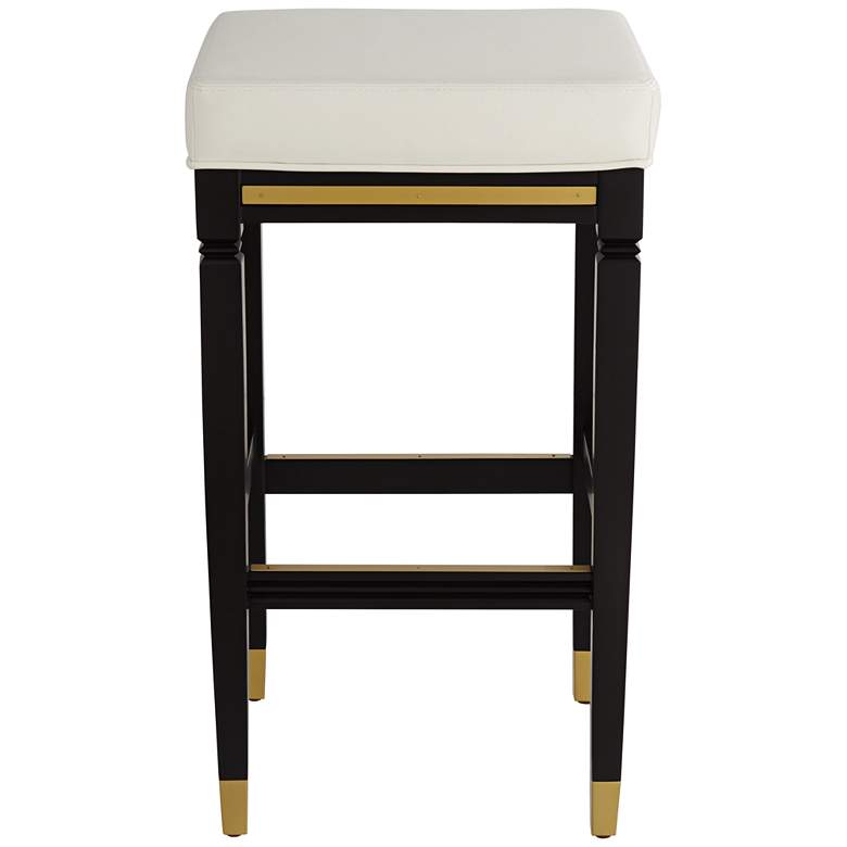 Image 7 Jaxon 31" High Black and White Faux Leather Barstool more views