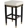 Jaxon 31" High Black and White Faux Leather Barstool