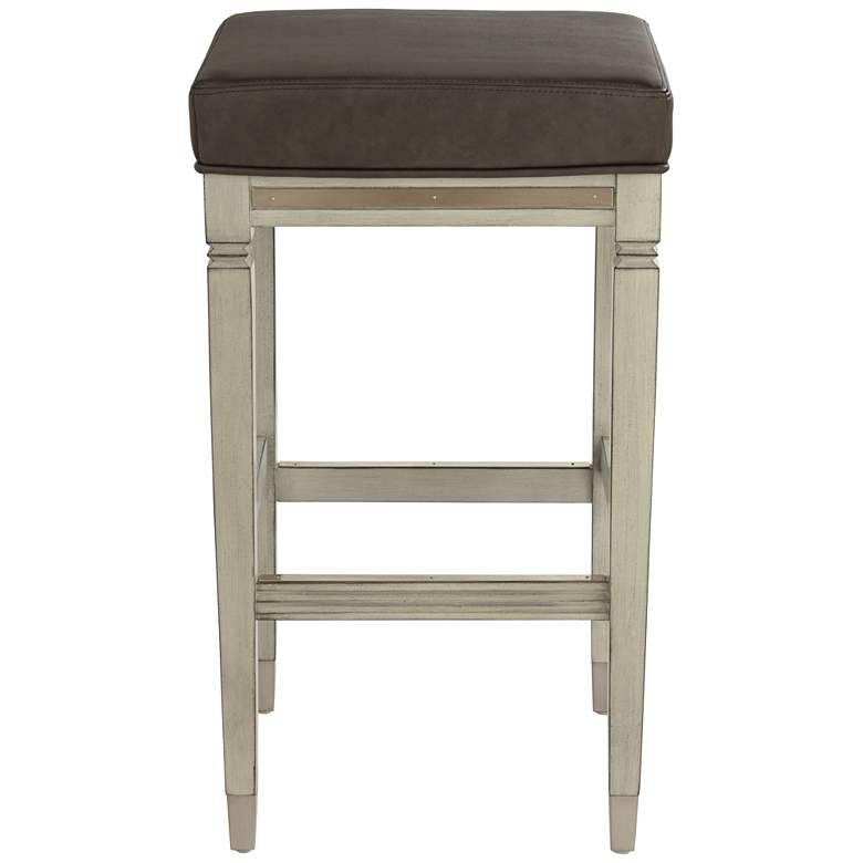 Image 7 Jaxon 31" High Gunpowder and Grey Faux Leather Barstool more views