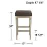 Jaxon 31" High Gunpowder and Grey Faux Leather Barstool