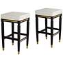 Thumbnail2 of Jaxon 31" White Faux Leather and Black Wood Bar Stools Set of 2