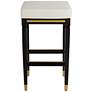 7_Jaxon 31" White Faux Leather and Black Wood Bar Stools Set of 2 more views