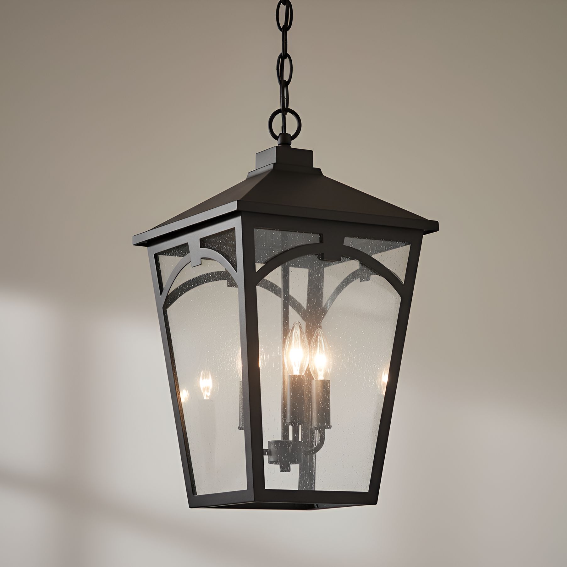 Thumbnail1 of Jaxon 4-Light Western Bronze Outdoor Hanging Lantern