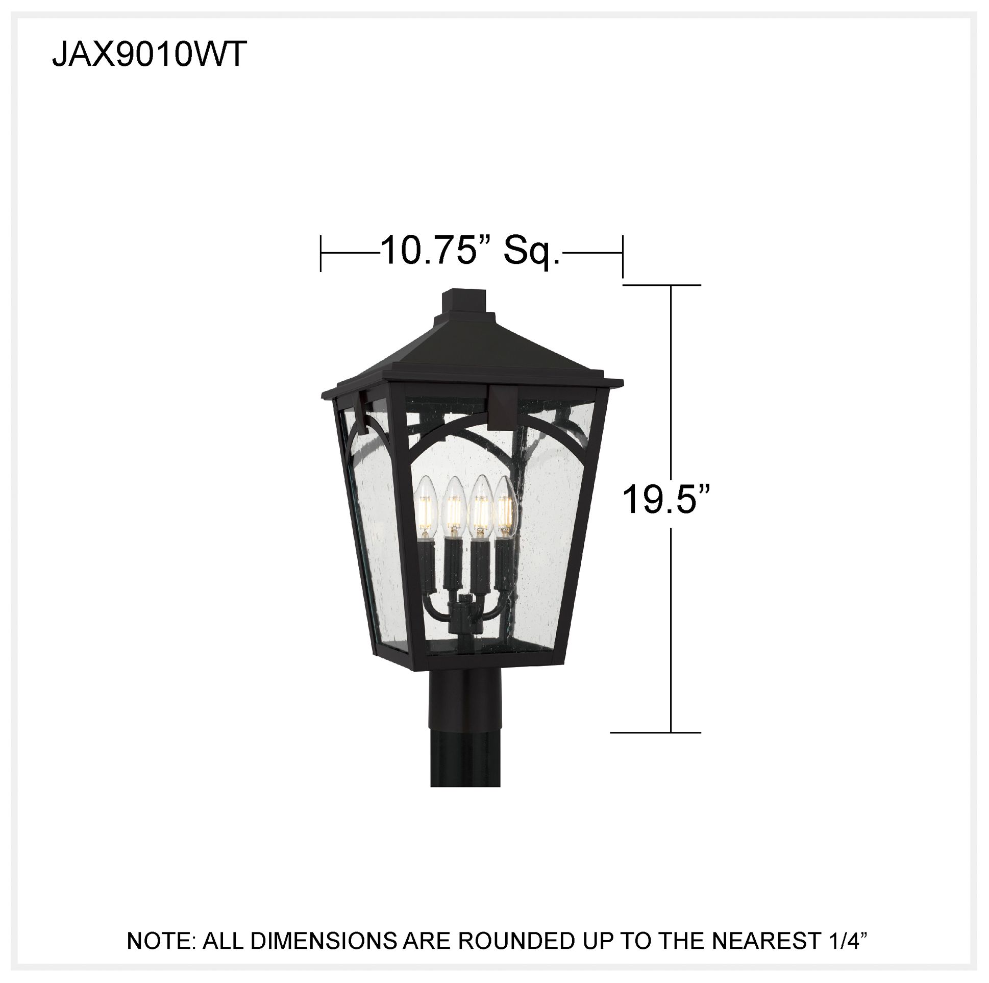 Jaxon 4-Light Western Bronze Outdoor Post Lantern