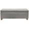Jaxon 52 1/2" Wide Gray Fabric Tufted Storage Bench