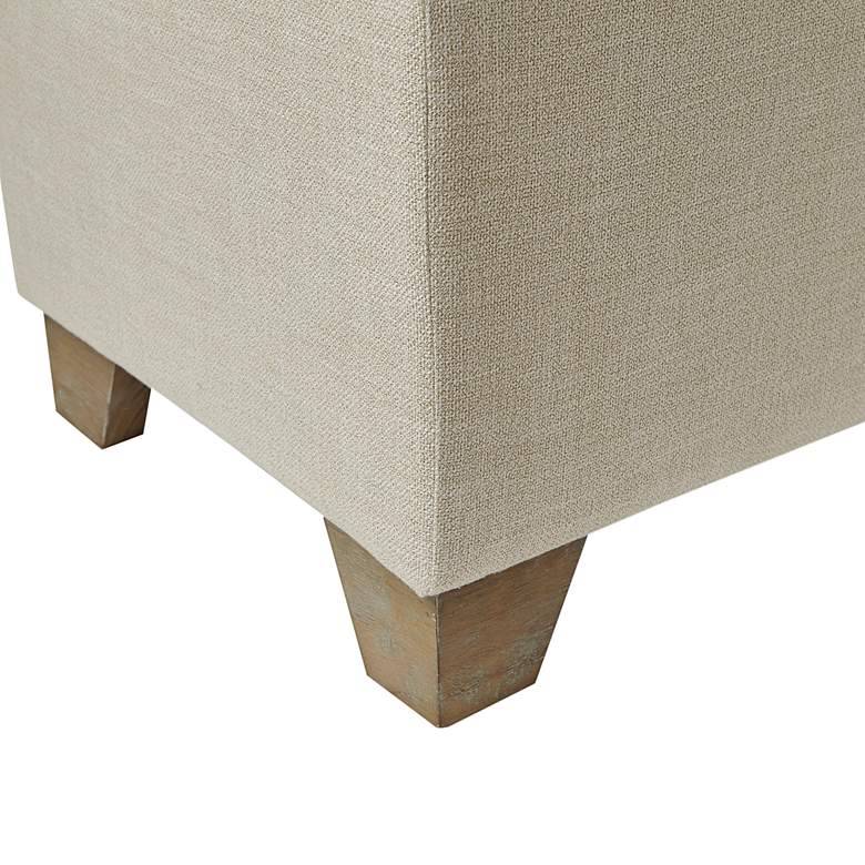 Image 5 Jaxon 52 1/2" Wide Natural Fabric Tufted Storage Bench more views