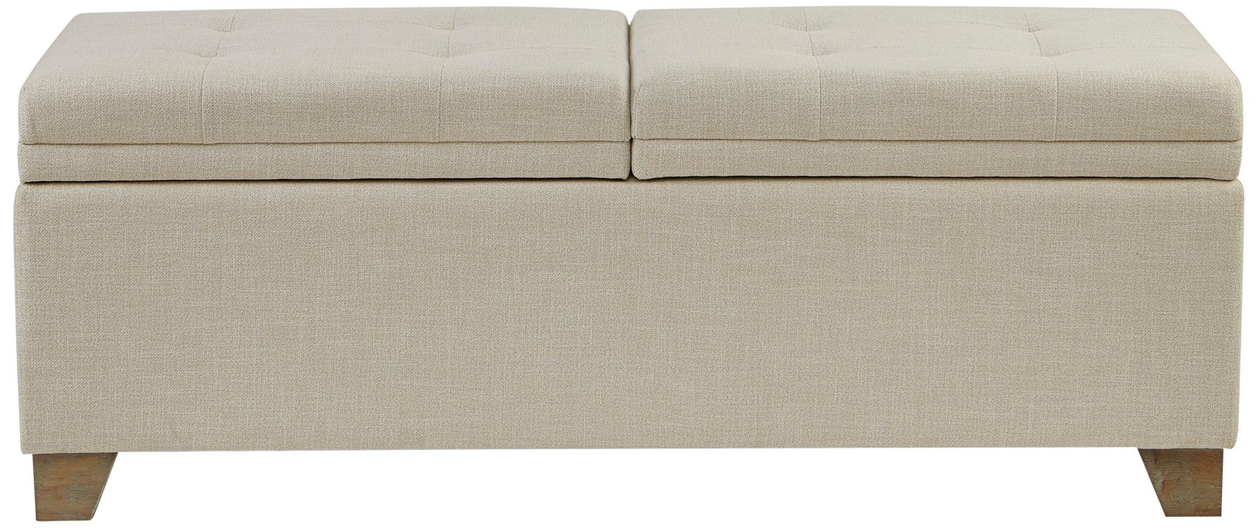 Jaxon 52 1/2" Wide Natural Fabric Tufted Storage Bench