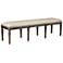 Jaxon 68 1/4" Wide Beige and Walnut Banquette Dining Bench