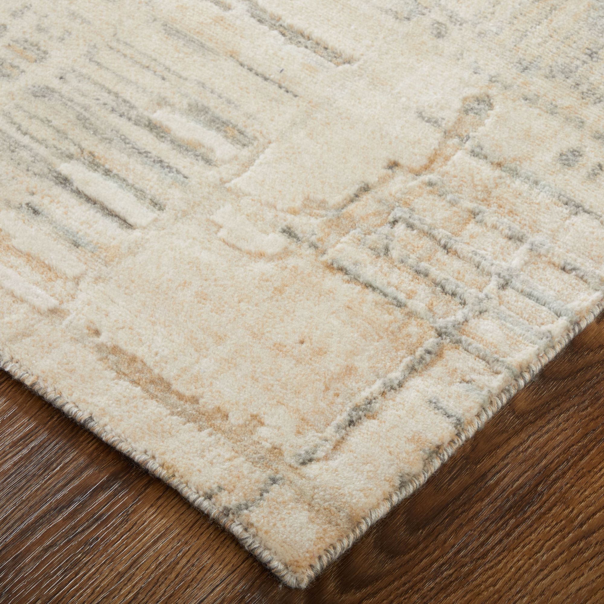 Image 3 Jaxson Modern Abstract Soft Indoor Ivory Area Rug 39PZF more views