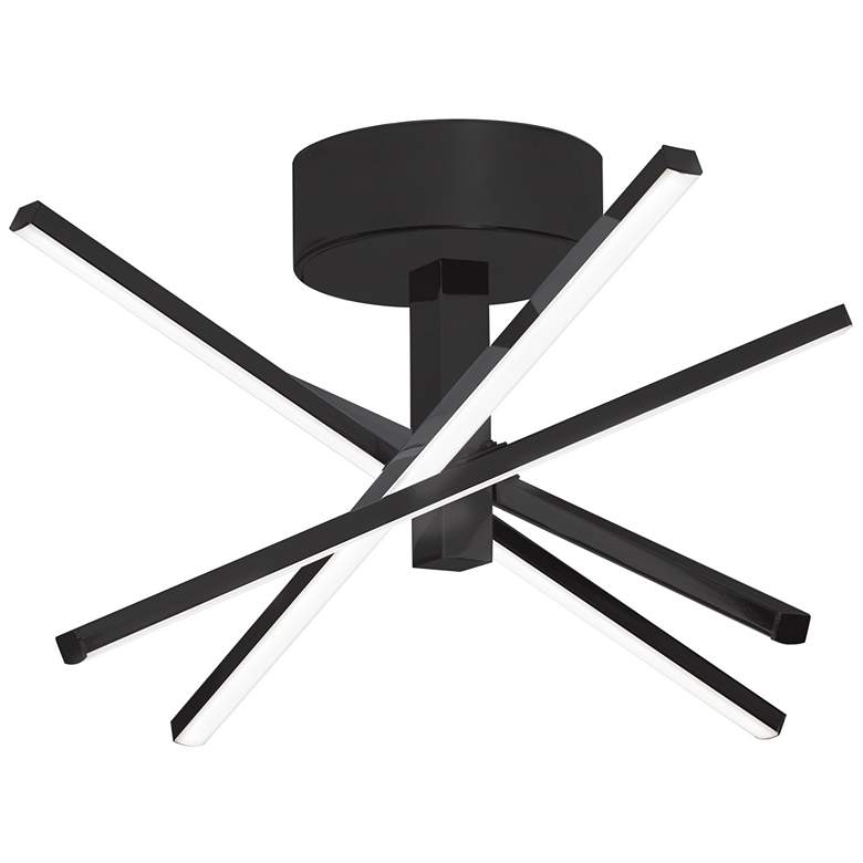 Image 1 Jaxx 15" Wide Black LED Ceiling Light