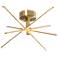 Jaxx 19 3/4" Wide Satin Brass LED Ceiling Light