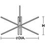 2_Jaxx Pendant - LED 42W - 2500 Lm - 120V - Polished Chrome more views