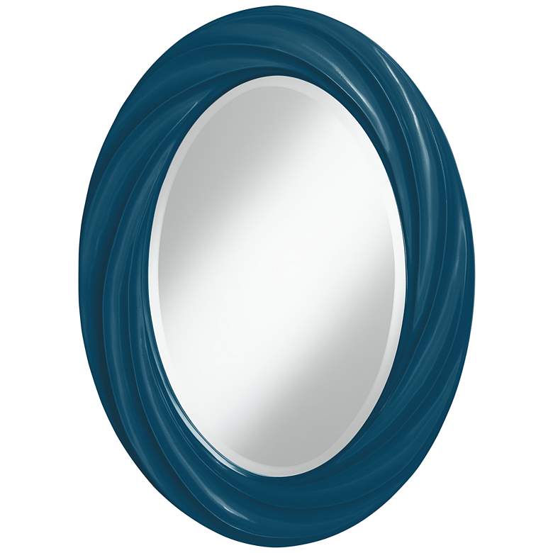 Image 1 Jay Blue 30 inch High Oval Twist Wall Mirror