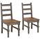 Jay Matte Gray Wash Wood Dining Chair Set of 2