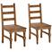 Jay Matte Nature Wood Dining Chair Set of 2