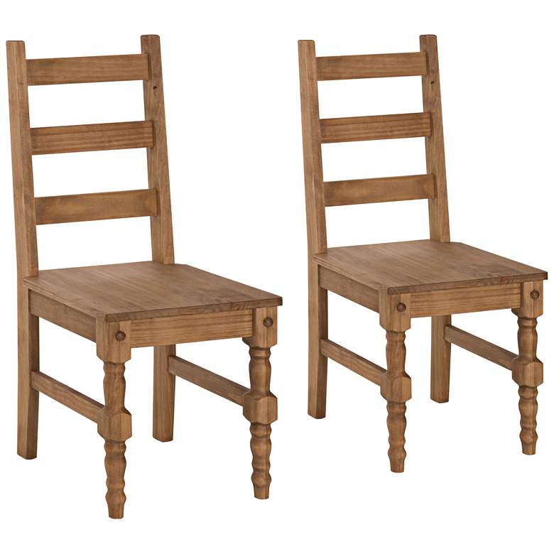 Image 1 Jay Matte Nature Wood Dining Chair Set of 2