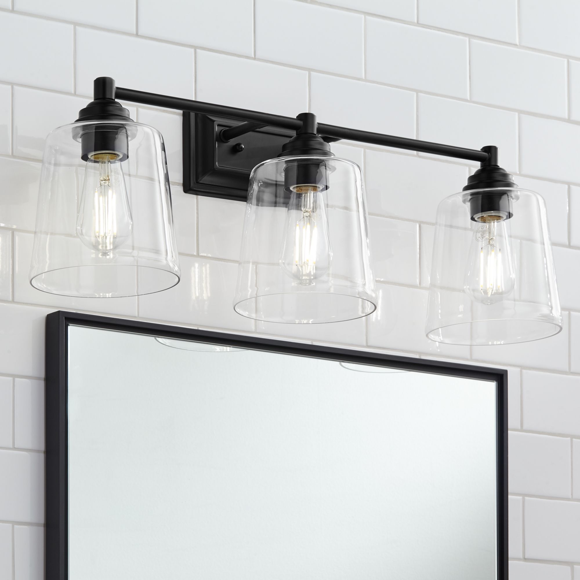 Black, Contemporary, Bathroom Sconces, Bathroom Lighting | Lamps Plus