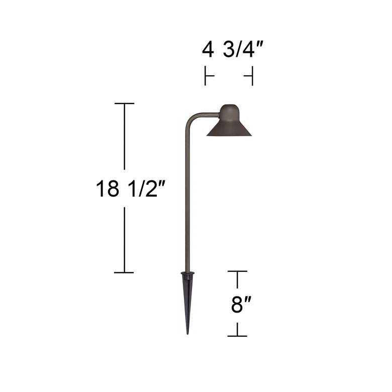 Image 7 Jayce 18 1/2 inch High Bronze LED Landscape Path Light more views