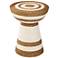 Jayce 20" White and Natural Rope Accent Table
