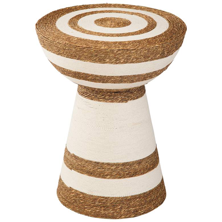 Image 1 Jayce 20 inch White and Natural Rope Accent Table