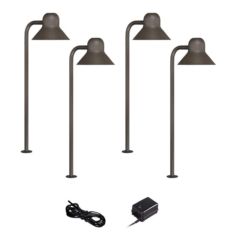 Image 1 Jayce Bronze 6-Piece LED Landscape Path Light Set