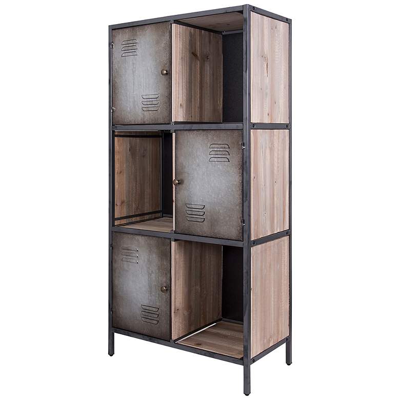 Image 1 Jayce Rustic Cube Locker Bookcase