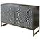 Jayden 54" Wide Black and White Mosaic 6-Drawer Accent Chest