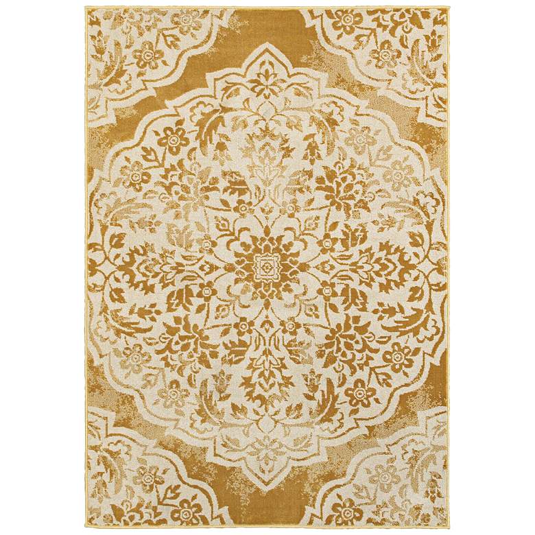 Image 1 Jayden 7422F 5&#39;3 inchx7&#39;6 inch Gold and Ivory Area Rug