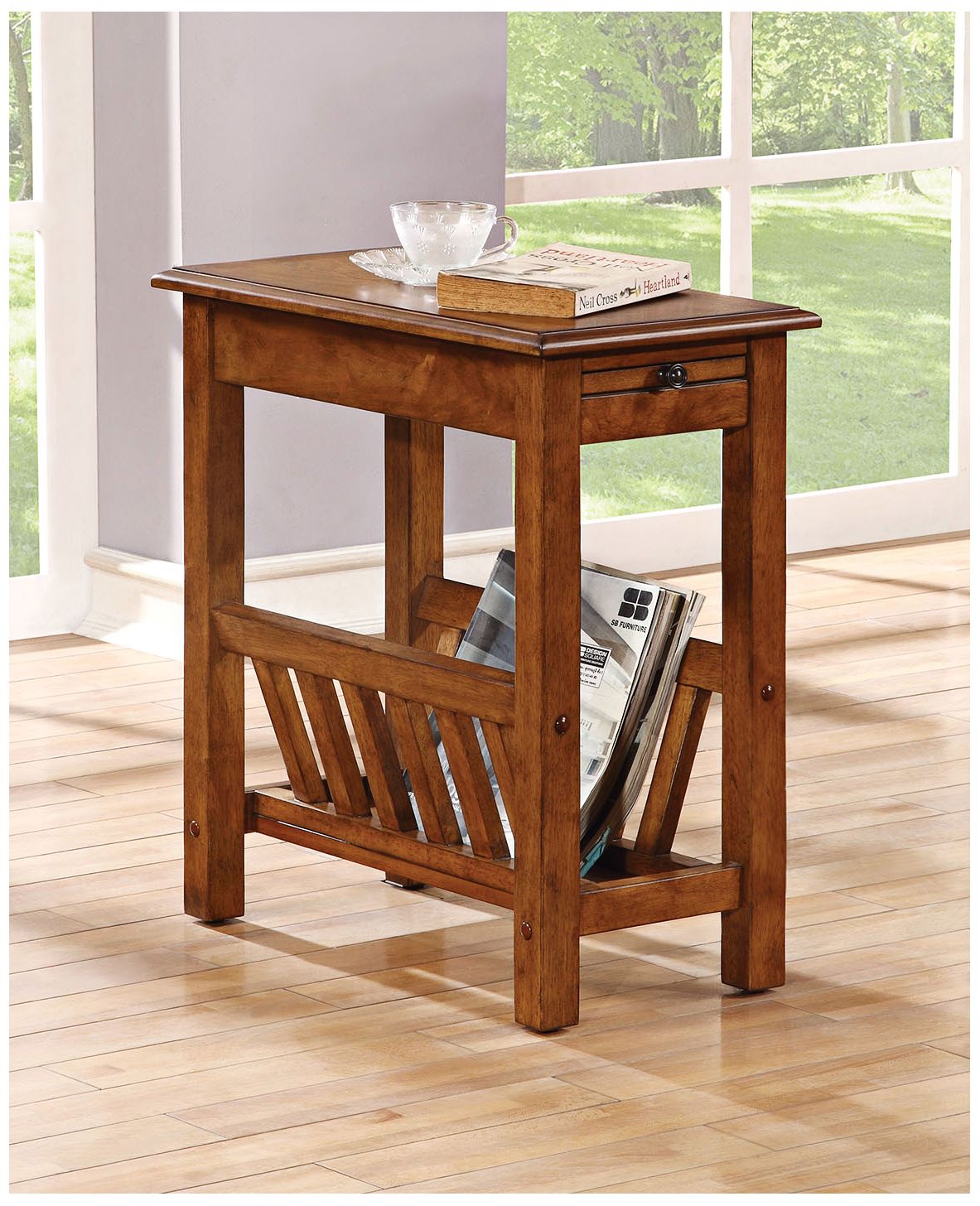 tiger oak pedestal table