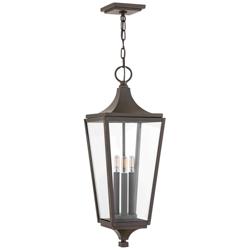 Jaymes 26 1/4&quot; High Oil-Rubbed Bronze Outdoor Hanging Light